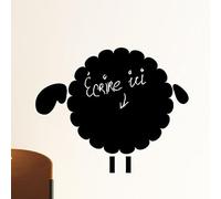 Ambiance Sticker Ardoise Tableau Noir - Stickers Muraux Adhésif Effaçable - Moutons 1 - H110 x L140 cm