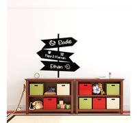 Ambiance Sticker Ardoise Tableau Noir - Stickers Muraux Adhésif Effaçable - Panneaux Indicateurs - H50 x L50 cm