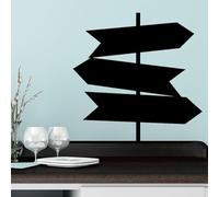 Ambiance Sticker Ardoise Tableau Noir - Stickers Muraux Adhésif Effaçable - Panneaux Indicateurs - H85 x L85 cm