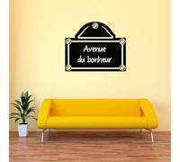 Ambiance Sticker Ardoise Tableau Noir - Stickers Muraux Adhésif Effaçable - Plaque de Rue - H95 x L125 cm