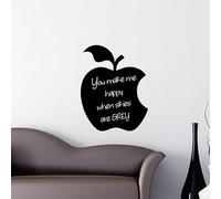 Ambiance Sticker Ardoise Tableau Noir - Stickers Muraux Adhésif Effaçable - Pomme 1 - H50 x L40 cm