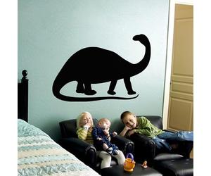 Ambiance Sticker Ardoise Tableau Noir - Stickers Muraux Adhésif Effaçable - Silhouette Dinosaure - H110 x L160 cm