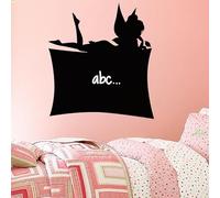 Ambiance Sticker Ardoise Tableau Noir - Stickers Muraux Adhésif Effaçable - Silhouette Fée - H55 x L50 cm