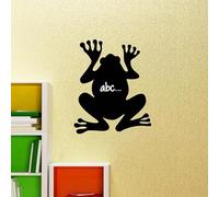 Ambiance Sticker Ardoise Tableau Noir - Stickers Muraux Adhésif Effaçable - Silhouette Grenouille - H35 x L30 cm