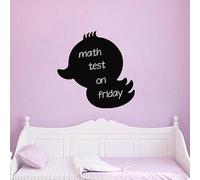 Ambiance Sticker Ardoise Tableau Noir - Stickers Muraux Adhésif Effaçable - Silhouette Petit Canard - H40 x L40 cm