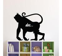 Ambiance Sticker Ardoise Tableau Noir - Stickers Muraux Adhésif Effaçable - Silhouette Singe - H75 x L85 cm