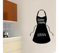 Ambiance Sticker Ardoise Tableau Noir - Stickers Muraux Adhésif Effaçable - Tablier de Cuisinier - H65 x L45 cm