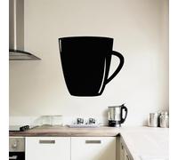 Ambiance Sticker Ardoise Tableau Noir - Stickers Muraux Adhésif Effaçable - Tasse de Café - H30 x L35 cm