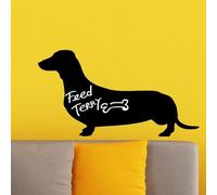 Ambiance Sticker Ardoise Tableau Noir - Stickers Muraux Adhésif Effaçable - Teckel - H70 x L125 cm