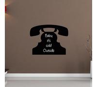 Ambiance Sticker Ardoise Tableau Noir - Stickers Muraux Adhésif Effaçable - Téléphone Ancien - H95 x L120 cm