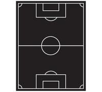 Ambiance Sticker Ardoise Tableau Noir - Stickers Muraux Adhésif Effaçable - Terrain de Foot - H45 x L35 cm + 4 Craies Liquides