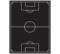 Ambiance Sticker Ardoise Tableau Noir - Stickers Muraux Adhésif Effaçable - Terrain de Foot - H85 x L65 cm + 4 Craies Liquides