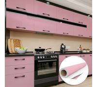 Ambiance Sticker Autocollant Adhésif Imperméable Vinyle Rouleau pour Cuisine Meuble Armoire Porte - Sticker Mural H60 x L200 cm - Rose Poudre