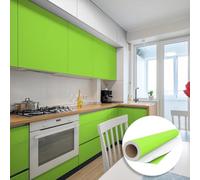 Ambiance Sticker Autocollant Adhésif Imperméable Vinyle Rouleau pour Cuisine Meuble Armoire Porte - Sticker Mural H60 x L200 cm - Vert Pomme