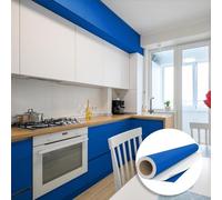 Ambiance Sticker Autocollant Adhésif Imperméable Vinyle Rouleau pour Cuisine Meuble Armoire Porte - Sticker Mural H60 x L200 cm - Bleu Marine