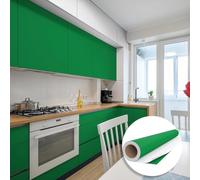 Ambiance Sticker Autocollant Adhésif Imperméable Vinyle Rouleau pour Cuisine Meuble Armoire Porte - Sticker Mural H60 x L200 cm - Vert Cactus