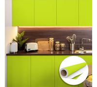 Ambiance Sticker Autocollant Adhésif Imperméable Vinyle Rouleau pour Cuisine Meuble Armoire Porte - Sticker Mural H60 x L200 cm - Vert Pastel