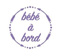 Ambiance Sticker Autocollant de Voiture Bébé à Bord Lavande - H15 x L15 cm