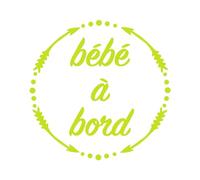 Ambiance Sticker Autocollant de Voiture Bébé à Bord Vert Pastel - H15 x L15 cm