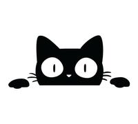 Ambiance Sticker Autocollant de Voiture Vitres Bébé à Bord Autocollant avec Motif Chats et Animaux Noir - H6.2 x L14 cm