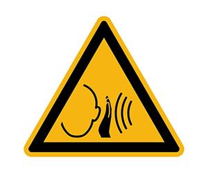 Ambiance Sticker autocollant ISO7010, bruit fort soudain, 60 x 60 cm
