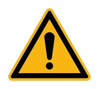 Ambiance Sticker autocollant ISO7010, danger général, 40 x 40 cm | Signalisation de danger/avertissement NF ISO7010, adhésif prédécoupé résistant à l'eau, pose sans bulles, Format triangulaire