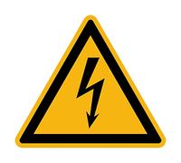 Autocollant Danger Warning Avertissement NF ISO7010 - Sticker Adhésif Signalétique Triangulaire Laminé Plastifié Résistant à l'eau et aux UV - Electricité - 5x5 cm