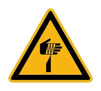 Ambiance Sticker autocollant ISO7010, elément pointu, 60 x 60 cm | Avertissement de danger conforme NF ISO7010, surface lisse antidérapante, pose facile, notice incluse, Format triangulaire