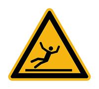 Autocollant Danger Warning Avertissement NF ISO7010 - Sticker Adhésif Signalétique Triangulaire Laminé Plastifié Résistant à l'eau et aux UV - Surface Glissante - 10x10 cm
