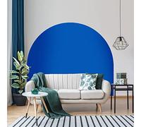 Ambiance Sticker Autocollant Lit Tête de Lit Arche Stickers Muraux | Grand Papier Peint Demi Cercle pour Décoration Salon et Chambre| L58 x H200 cm - Bleu Marine