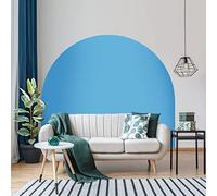 Ambiance Sticker Autocollant Lit Tête de Lit Arche Stickers Muraux | Grand Papier Peint Demi Cercle pour Décoration Salon et Chambre| L58 x H100 cm - Bleu Glace
