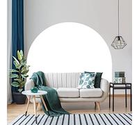 Ambiance Sticker Autocollant Lit Tête de Lit Arche Stickers Muraux | Grand Papier Peint Demi Cercle pour Décoration Salon et Chambre| L200 x H150 cm - Blanc