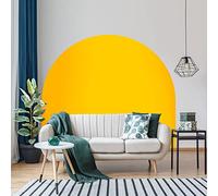 Ambiance Sticker Autocollant Lit Tête de Lit Arche Stickers Muraux | Grand Papier Peint Demi Cercle pour Décoration Salon et Chambre| L180 x H150 cm - Jaune Moutarde