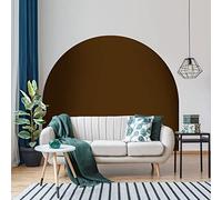 Ambiance Sticker Autocollant Lit Tête de Lit Arche Stickers Muraux | Grand Papier Peint Demi Cercle pour Décoration Salon et Chambre| L220 x H180 cm - Chocolat