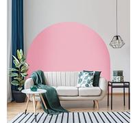 Ambiance Sticker Autocollant Lit Tête de Lit Arche Stickers Muraux | Grand Papier Peint Demi Cercle pour Décoration Salon et Chambre| L150 x H115 cm - Rose Poudre