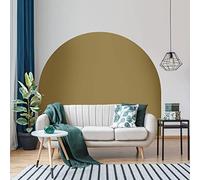 Ambiance Sticker Autocollant Lit Tête de Lit Arche Stickers Muraux | Grand Papier Peint Demi Cercle pour Décoration Salon et Chambre| L58 x H100 cm - Or Dore
