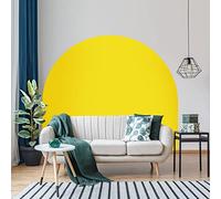 Ambiance Sticker Autocollant Lit Tête de Lit Arche Stickers Muraux | Grand Papier Peint Demi Cercle pour Décoration Salon et Chambre| L58 x H180 cm - Jaune Canari
