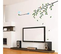 Ambiance Sticker Autocollant Muraux Décoration Adhésifs Arbre et Oiseau Sticker Murale pour Bébé, Chambre d'enfant et Salon - H50 x L70 cm