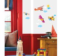 Ambiance Sticker Autocollant Muraux Décoration Adhésifs Avions Chambre Enfant Sticker Murale pour Bébé, Chambre d'enfant et Salon - H50 x L70 cm