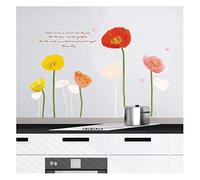 Ambiance Sticker Autocollant Muraux Décoration Adhésifs Tulipes Multicolores Sticker Murale pour Bébé, Chambre d'enfant et Salon - H50 x L70 cm