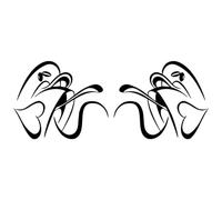 Ambiance Sticker Autocollant Muraux pour Cuisine en Vinyle avec Citation d'amour pour pub Café Décoration Amovible Mural Autocollant Mural Noir Tasse décoration de la Maison Magasin - Lot de 2 Tasses