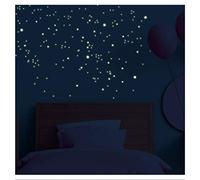 Ambiance Sticker Autocollant Phosphorescent Glow-in-the-Dark Adhesifs Fluorescente Étoiles Rondes Murale pour Bébé, Chambre d'enfant et Salon Lumineux - 250 Pièces