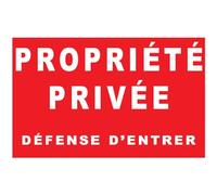 Ambiance Sticker autocollant signalétique, défense d'entrer, 25 x 40 cm | Vinyle laminé résistant UV et eau, pose facile sans bulles, fabriqué en Belgique, message lisible