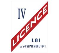 Ambiance Sticker Autocollant Vinyl Porte Bar Restaurant Pub Boisson Licence IV 4 Signalétique Plaque Panneau - H21 x L15 cm