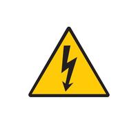 Ambiance Sticker Autocollant Vinyl Signalétique Laminé Plastifié Résistant à l'eau et aux UV - Danger Électrique Autocollants Triangulaires - Lot de 15 (5.3x5 cm)