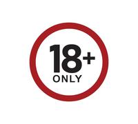 Ambiance Sticker Autocollant Vinyl Signalétique Laminé Plastifié Résistant à l'eau et aux UV - Interdits d'Accès Uniquement à Partir de 18 Mineurs - Lot de 5 (5.3x5 cm)