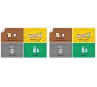 Ambiance Sticker Autocollants pour le Recyclage Adhésives pour Recycler et Séparer les Déchets, Poubelle Adhesif Français Label - 5 Étiquettes de 8.5 x 5.5 cm. (Lot de 2)