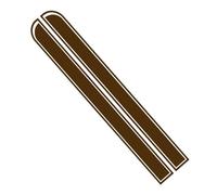 Ambiance Sticker Capot de Voiture Stripe, Autocollant Racing Body Side Stripe Decal, Toit Jupe Pare-chocs Stripe Decal Vinyle, Modifié Stripe Decal Car Décor Chocolat - 1 Paire de 129 x 24 cm