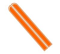 Ambiance Sticker Capot de Voiture Stripe, Autocollant Racing Body Side Stripe Decal, Toit Jupe Pare-chocs Stripe Decal Vinyle, Modifié Stripe Decal Car Décor Orange - 1 Paire de 129 x 24 cm