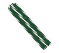 Ambiance Sticker Capot de Voiture Stripe, Autocollant Racing Body Side Stripe Decal, Toit Jupe Pare-chocs Stripe Decal Vinyle, Modifié Stripe Decal Car Décor Vert Fonce - 1 Paire de 129 x 24 cm